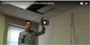 How to Install Acoustic Blankets from a Drop Ceiling