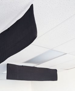 ceiling sound baffle office acoustic treatment