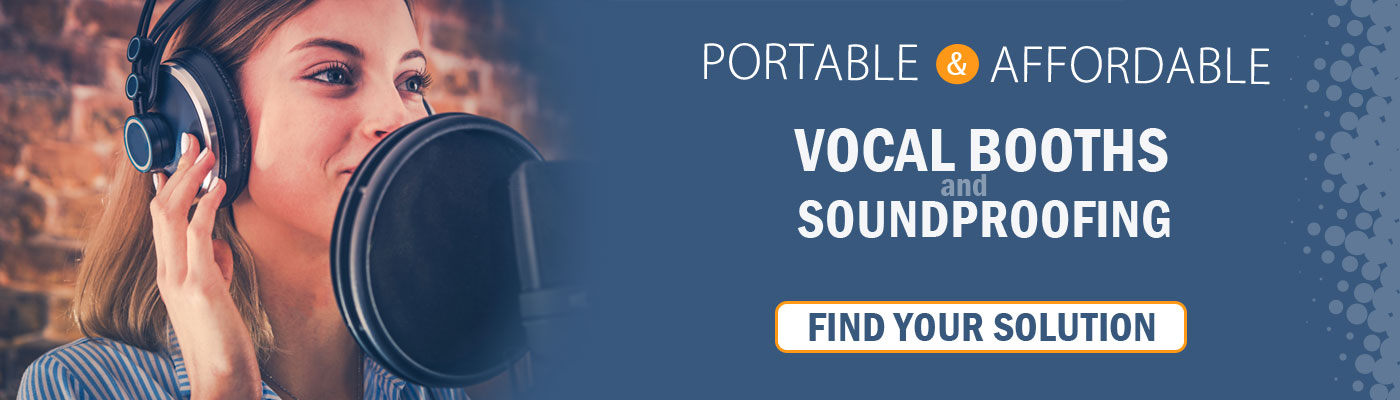 Portable vocal booths, acoustic curtains, affordable soundproofing.