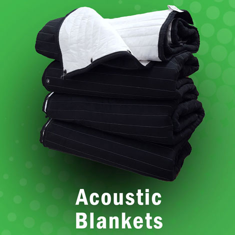 Acoustic blankets Producers Choice for soundproofingand sound absorption, acoustic room treatment for voice over recording.