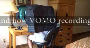 Voice over recording in a hotel room Portable vocal booth – VOMO