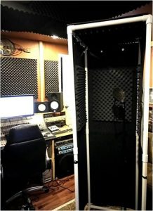 PVC- VocalBoothFrame with acoustic foam