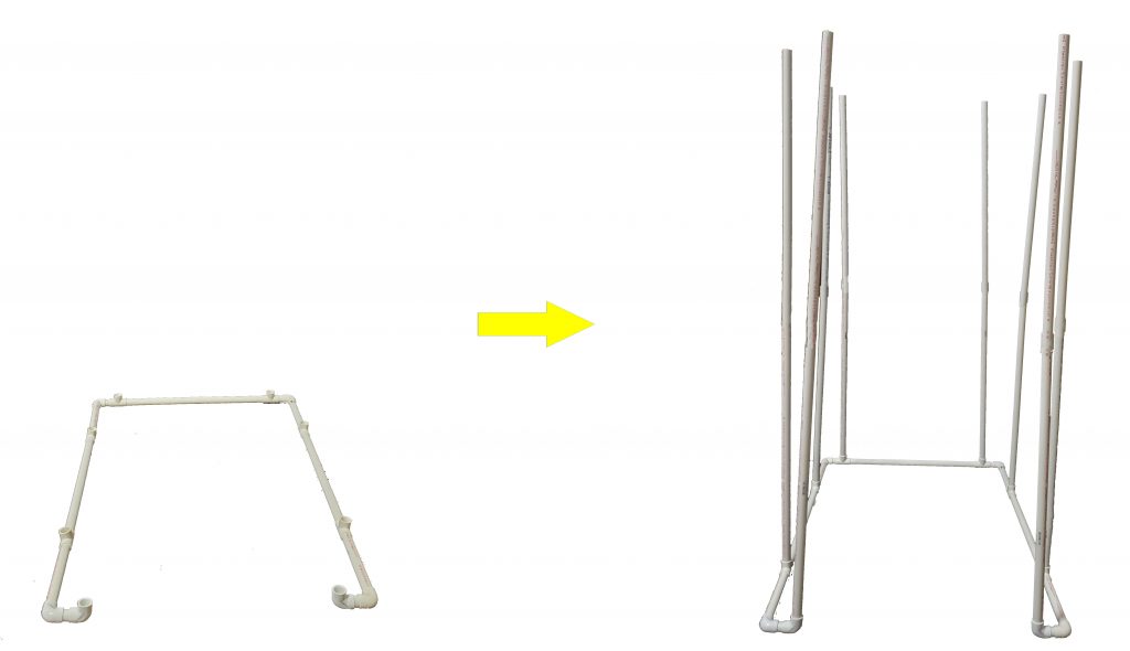 DIY - PVC frame Assembling vertical poles