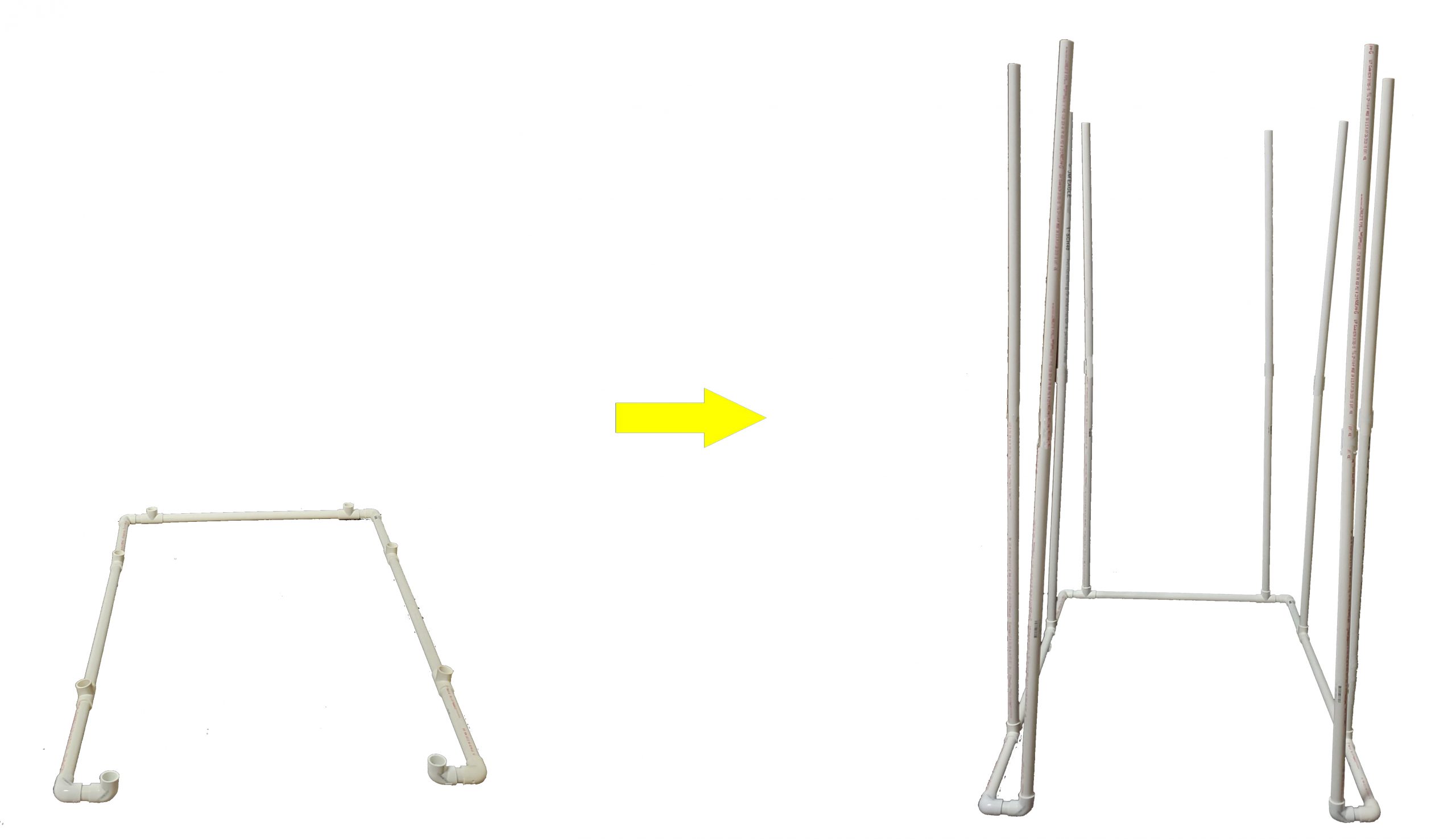 DIY - PVC frame Assembling vertical poles