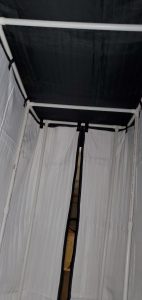 Acoustic Vocal Booth view from Inside ( PVC Frame with cross bars)