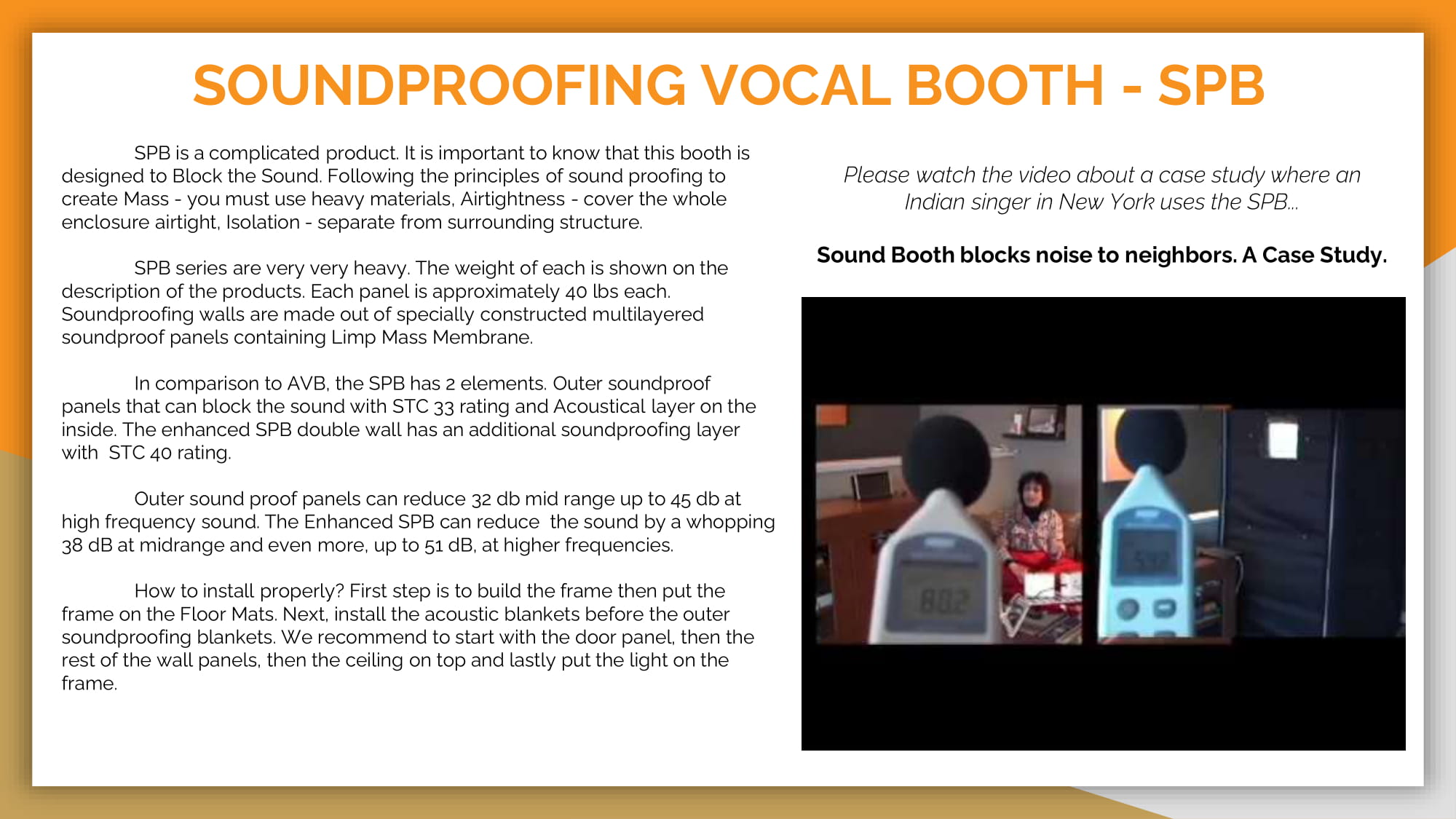 SOUNDPROOFING VOCAL BOOTH -SPB