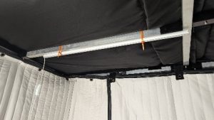 Zip tie LED light attachment inside Vocal Booth