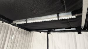 Velcro Tie Ups for LED light attachment inside Vocal Booth
