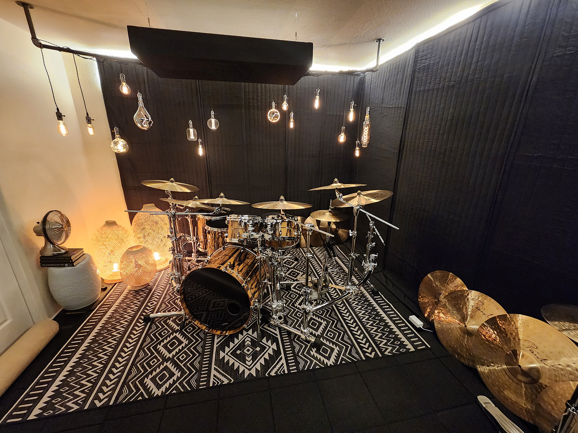 Acoustic Curtains setup in home studio, Arizona, USA