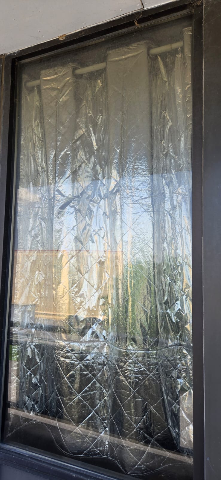 Acoustic Sun Reflective curtain - View From Outside
