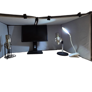 FAV20-Portable Vocal Booth - Hylander Voice Over Booth - collaborative set up