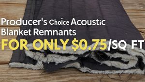 Acoustic Sound Blankets for DIY soundproofing. Now by the foot!